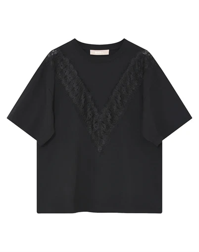 Day Birger et Mikkelsen - DAYDrewa Lace T-shirt - Black